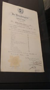 Einstein's school leaving certificate