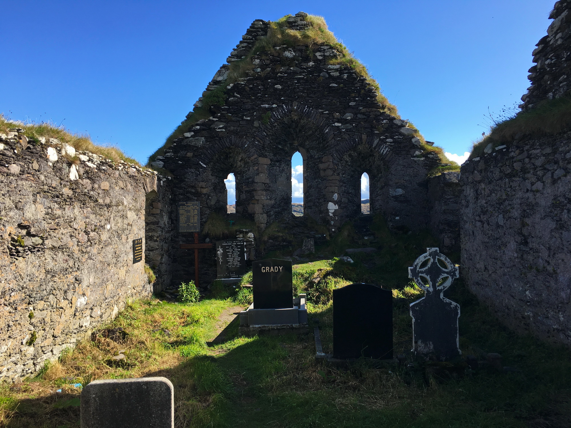 Graves inside an Irish ruin