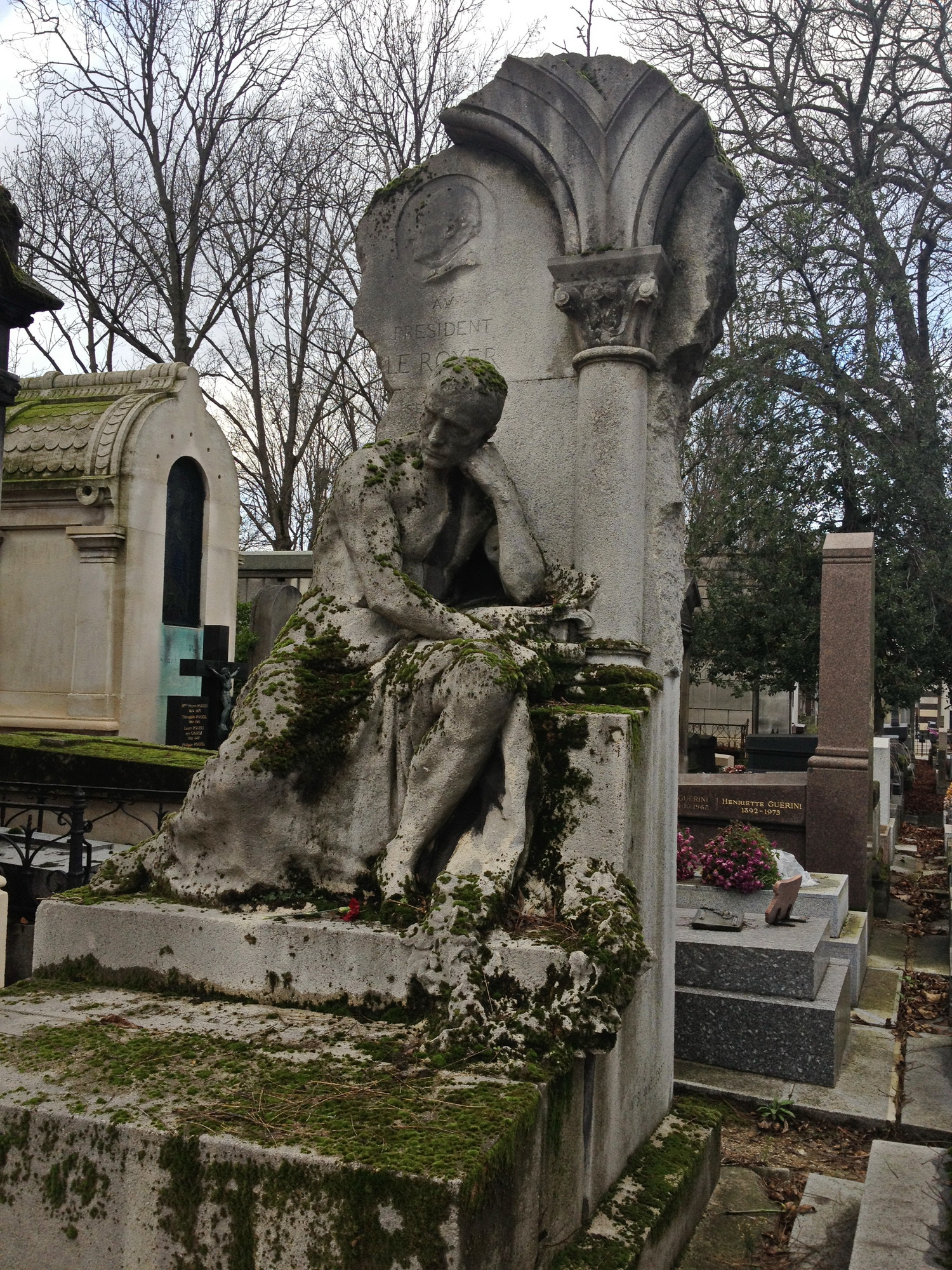 A grave at Pere Lachaise Cemetery Paris