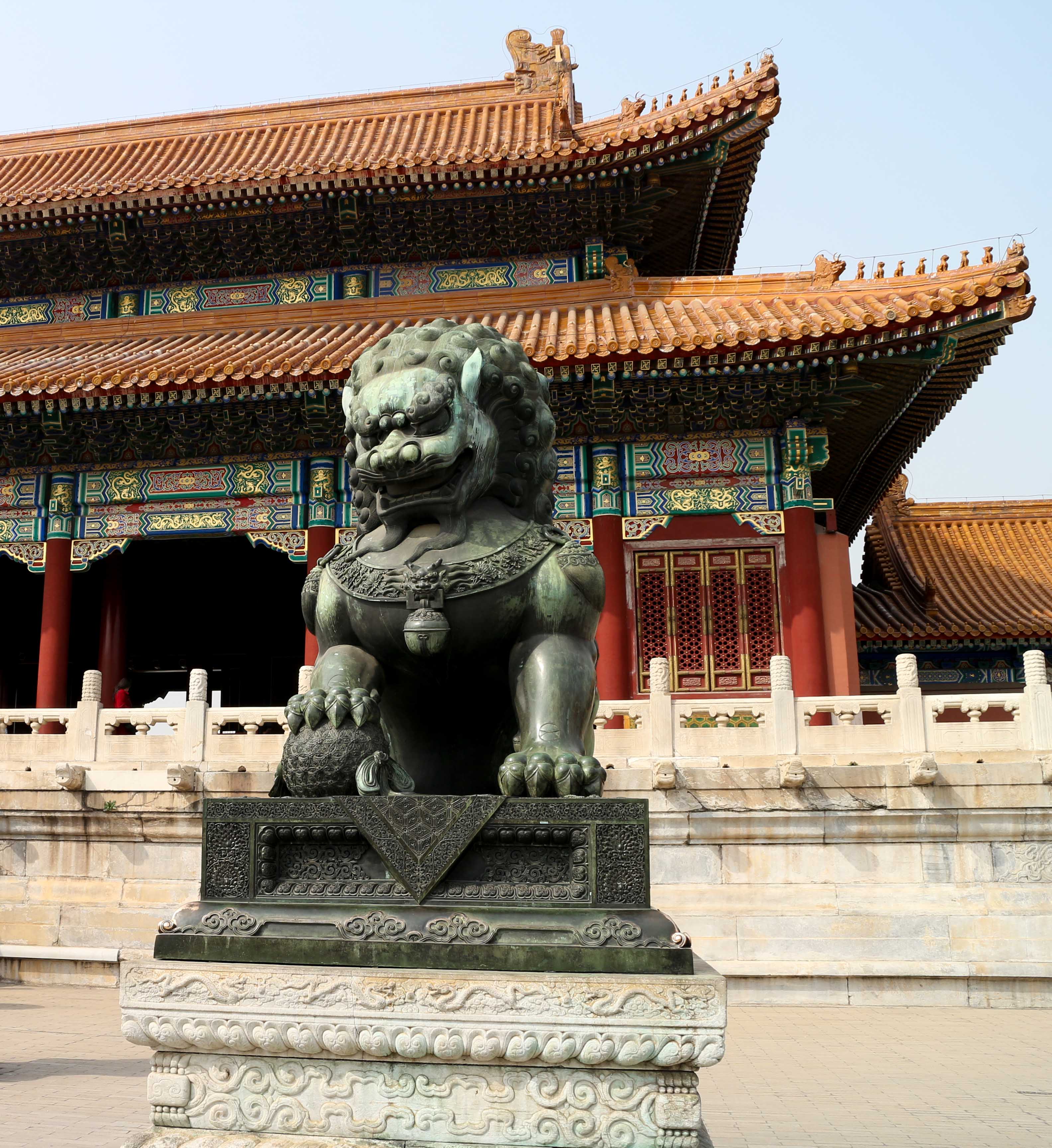Guardian lion forbidden city Beijing