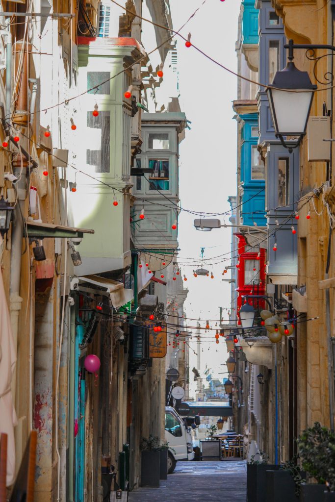 colourful Maltese balconies