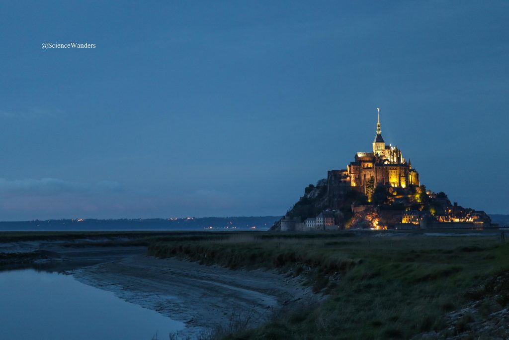 Mont St. Michel at night