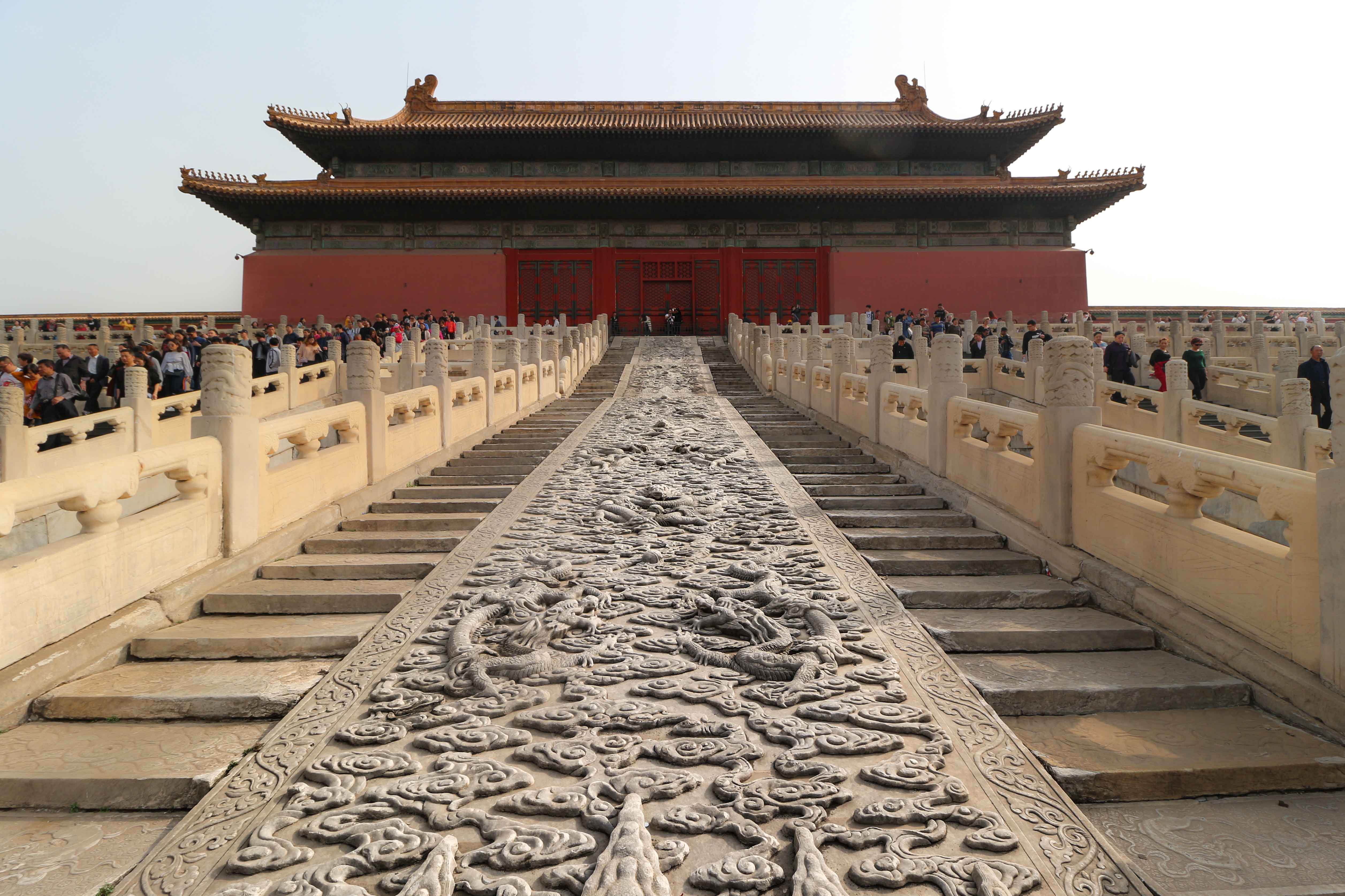 Marble carving in forbidden city Beijing