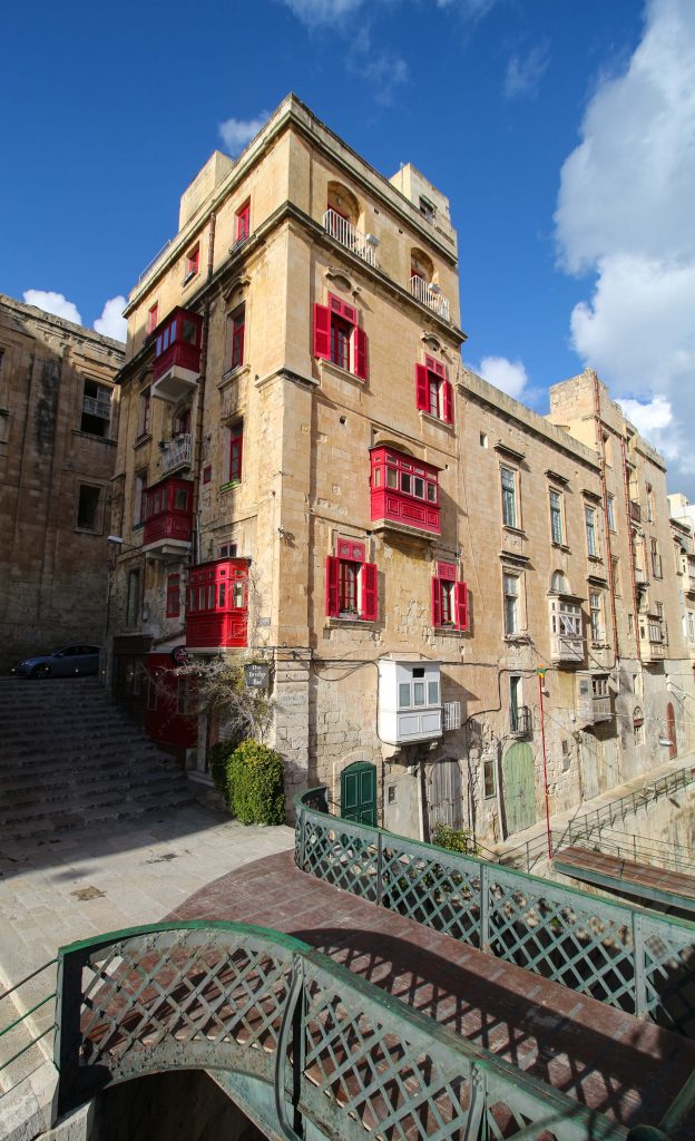 Red Maltese balconies