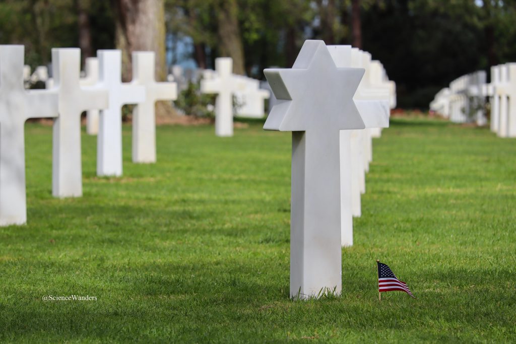 American flag at Normandy American Cemetery