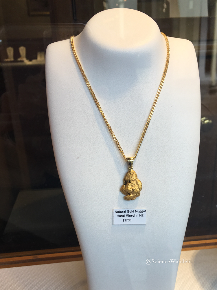 Gold nugget necklace